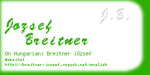 jozsef breitner business card